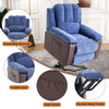 Electric Powered Lift Recliner Sofa Massage Heated Armchairs for Elderly Blue