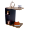 Sofa Side Table C Shaped Coffee End Table with Shelves Living Room Bedroom
