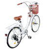 26 inch Wheels Adult City Bike Ladies Women Bicycle Vintage with Basket Cycle UK
