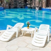 Folding Garden Reclining Sun Lounger Chair Bed Pool Seat Recliner Beach Camping