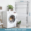 Clothes Airer Drying Rack w/ Shoe Rack & Casters Indoor Outdoor Laundry Stand