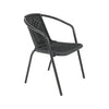 2 4 6 x Stackable Outdoor Chairs Poly Rattan Black Patio Garden Dining Seats UK