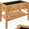 Raised Plant Bed Shelf Garden Wooden Box Flowers Herbs Vegetables Outdoor Patio