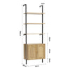 3 Tier Wooden Bookcase Cupboard with Doors Storage Shelving Display Cabinet Unit