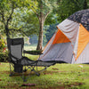 2 in 1 Folding Camping Chair Portable Garden Fishing Chair w/ Cup Holder Armrest