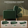 Royal Blue Velvet Convertible Sofa Bed 3 Seater Futon & 2 Bolster Pillows