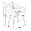 2x Dining Chairs Living Room Kitchen Lounge Velvet Padded Chair with Wooden Legs