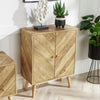 Sideboard 2 Doors Natural Storage Cupboard Cabinet Home Living Room Furniture