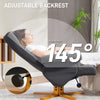 Linen Recliner Chair with Ottoman Footrest Storage Space Grey
