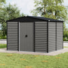 Galvanized Outdoor Storage Shed Black Utility Room Tool Room Durable and Sturdy