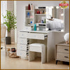 Dressing Table w/ 10 LED Lights Mirror Bulbs Stool Hollywood Makeup Vanity Desk