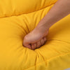 Yellow Lazy Chair with Footstool Relax Lounge Chair Accent Armchair Sofa Chair