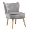 Velvet Upholstered Vanity Dressing Table Chair Stool Oyster Back Solid Wood Legs
