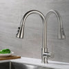 Kitchen Sink Taps Pull Out Spray Single Lever Faucets Mono Mixer Stainless Steel