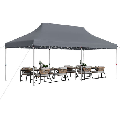 3M x 6M Portable Outdoor Tent Pop-up Canopy Waterproof Folding Party Tent Grey