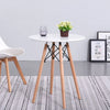 80CM Round Dining Table + Tulip Chairs Set Wooden Legs Kitchen Home Furniture