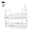 Kids Bunk Beds Wooden Single Size Bed Treehouse Bed Pine Wood Bed Frame White
