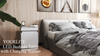 LED Bedside Table 2 Drawers Cabinet Charging Station Nightstand Storage White