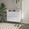 Narrow Shoe Storage Cabinet Rack 4 Flip Drawers 16 Pairs of Shoes Console Table