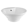 460mm Countertop Wash Basin Vessel Sit-On 1 Tap Hole White Ceramic Modern