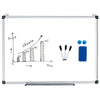Wall Mounted Board 70 x 50 cm Dry Erase Board with 3 Dry Erase Markers-White