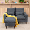 Modern L-Shaped Corner Sofa 2 3 Seater Armchair Couch With Footstool