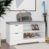 Shoe Storage Bench Cabinets Shoes Rack with Drawer,Cushion,Shelf Hallway Organis