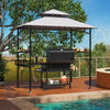 242x153CM Barbecue Canopy Grilling Shelter BBQ Grill Gazebo w/2 Side Shelves