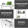 Over The Toilet Bathroom Storage Shelf Space-Saving Organizer with 2 Drawers