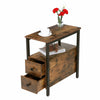 HOOBRO Nightstand Side Table Slim Bedside Table End Table with 2 Drawer