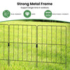 25 Pcs Decorative Garden Fence Rustproof Folding Metal Wire Animal Barrier Black