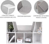 Kids Bookcase Storage Cushioned Reading Seat Shelving Unit Six Cubes Organiser