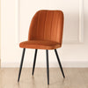 Set of 2,4,6 Velvet Suede Dining Chairs Upholstered seat Ergnomic with Metal Leg