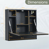 Wall-mounted Desk Home Office Floating Computer Workstation with Shelves