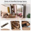 Dressing Table Vanity Set Makeup Stool 3-Drawer Chest Storage LED Light-Coffee