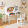 Kids Desk and Chair Set Wooden Children Study Table &Chair Writing Table Set