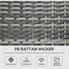 Folding Rattan Sun Lounger with and Pillow, Grey