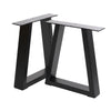2x Industrial Steel Table Legs Stand Feet Trapezium X A Sandglass Shape Frame UK