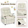 Children Sofa Recliner Kids PU Leather Armchair with Footrest-Beige