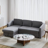 Grey Fabric L-Shaped Universal Corner Sofa Bed LEFT/RIGHT HAND wi Storage,Wheels