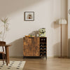 Freestanding Floor Wine Rack with Wine Bottles Holder, Whisky Liquor Cabinet Bar