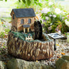 Solar Water Mill LED Light Up Outdoor Garden Water Fountain Feature | Bird Bath