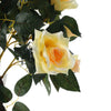 Artificial Yellow Rose Tree in Pot Fake Flower Plant Outdoor Home Office Decor