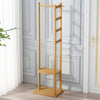 Solid Wooden Coat Rack Storage Shelf Hall Tree Hat Hanger Entryway Bedroom Stand