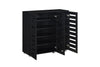 3 Door Shoe Storage Cabinet Black Wooden Rack Stand Cupboard 5 Tier Euston