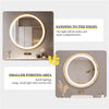 60/80CM Gold Aluminum Framed Led Bathroom Mirror Anti-fog Vanity Mirror Dimmable