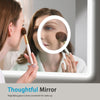 LED Bathroom Mirror with Shaver Socket Bluetooth Demister Magnifying Touch