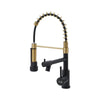 New Mono Pull Out Kitchen Mixer Tap Dual Spout Spray with Pull Down Spring Spout