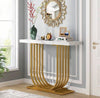 Tribesigns 100 Cm Console Table, Modern Faux Marble Entryway Foyer Table, Narrow