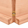Wall Shelf Light Brown 220x60x(2-6) cm Treated Solid Wood Oak
